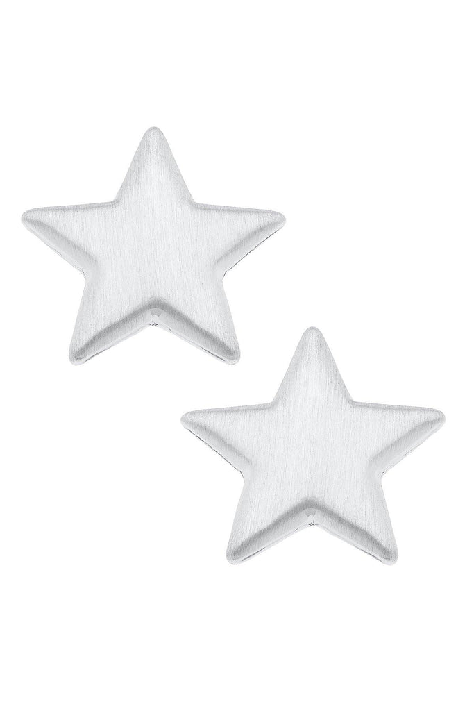 Icon Puffed Star Stud Earrings - Canvas Style