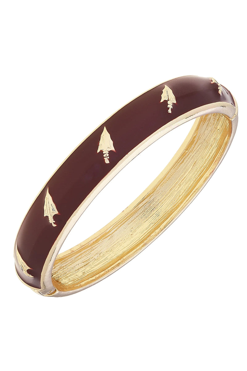 Georgia Bulldogs Sculpted Enamel Logo Hinge Bangle: Red main image 0