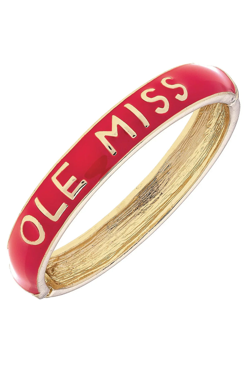 Georgia Bulldogs Sculpted Enamel Hinge Bangle: Black main image 0