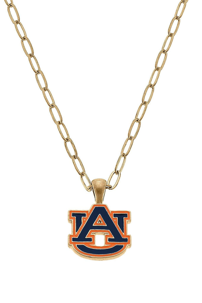 Auburn Tigers Enamel Pendant Necklace - Canvas Style