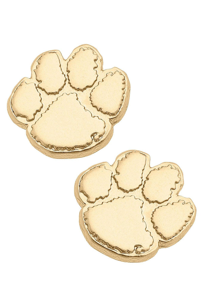 Clemson Tigers 24K Gold Plated Stud Earrings - Canvas Style