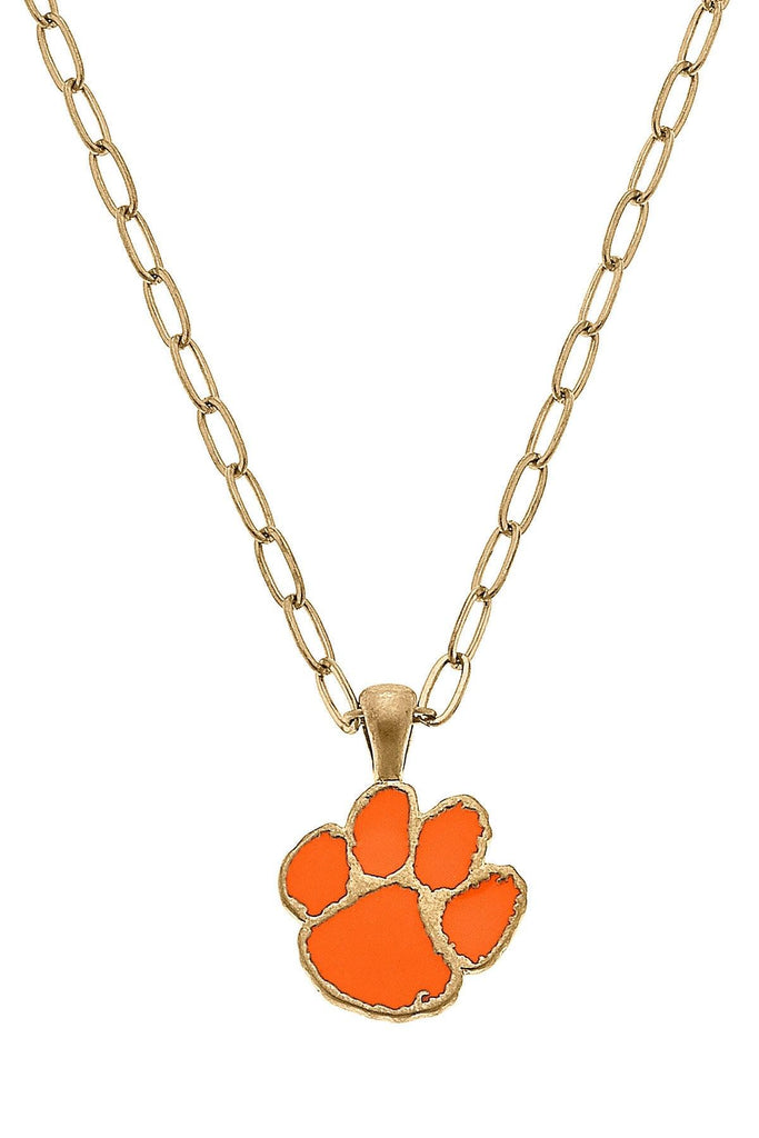 Clemson Tigers Enamel Pendant Necklace - Canvas Style