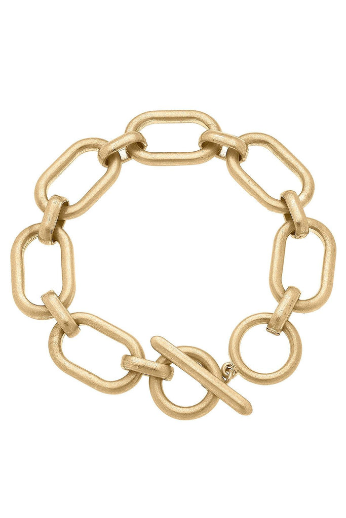 Emma Linked Chain Toggle Bracelet - Canvas Style