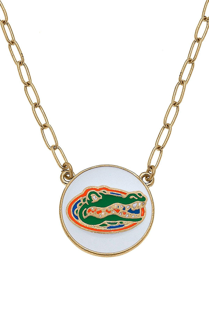 Florida Gators Enamel Disc Pendant Necklace - Canvas Style