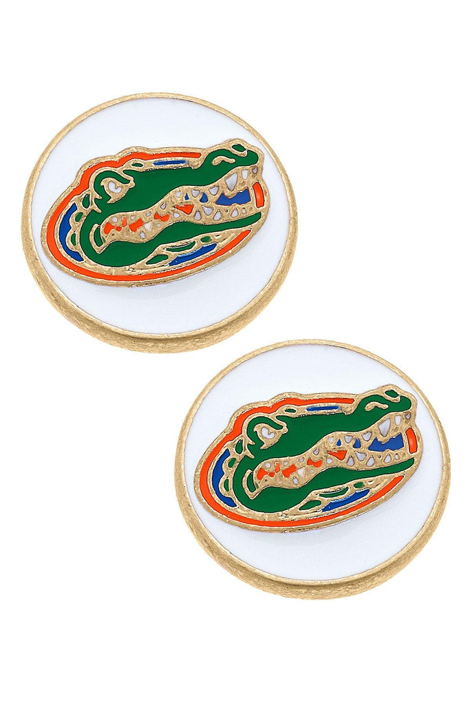 Florida Gators Enamel Disc Stud Earrings - Canvas Style