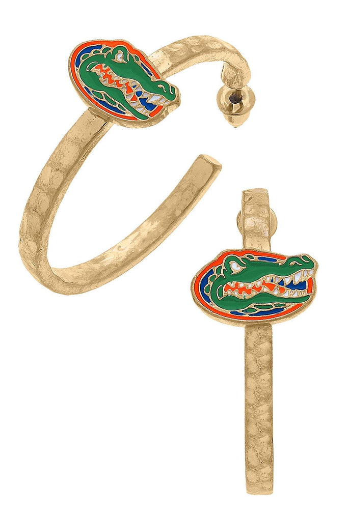 Florida Gators Enamel Logo Hoop Earrings - Canvas Style