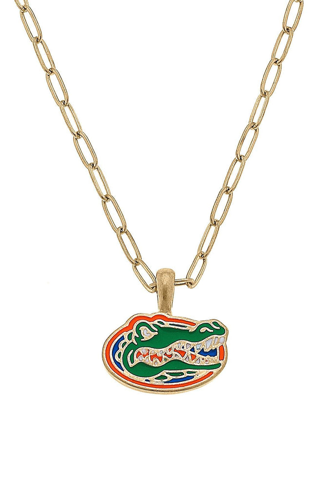 Florida Gators Enamel Pendant Necklace - Canvas Style