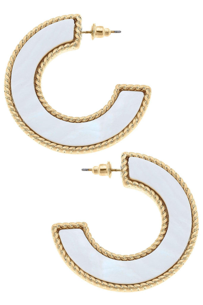 Gemma Hoop Earring in Mother of Pearl - Canvas Style
