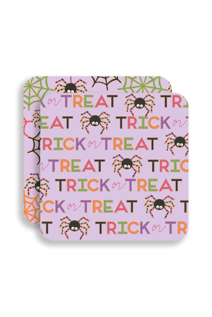 Halloween Double-Sided Thick Paper Coasters (Set of 8) - Canvas Style