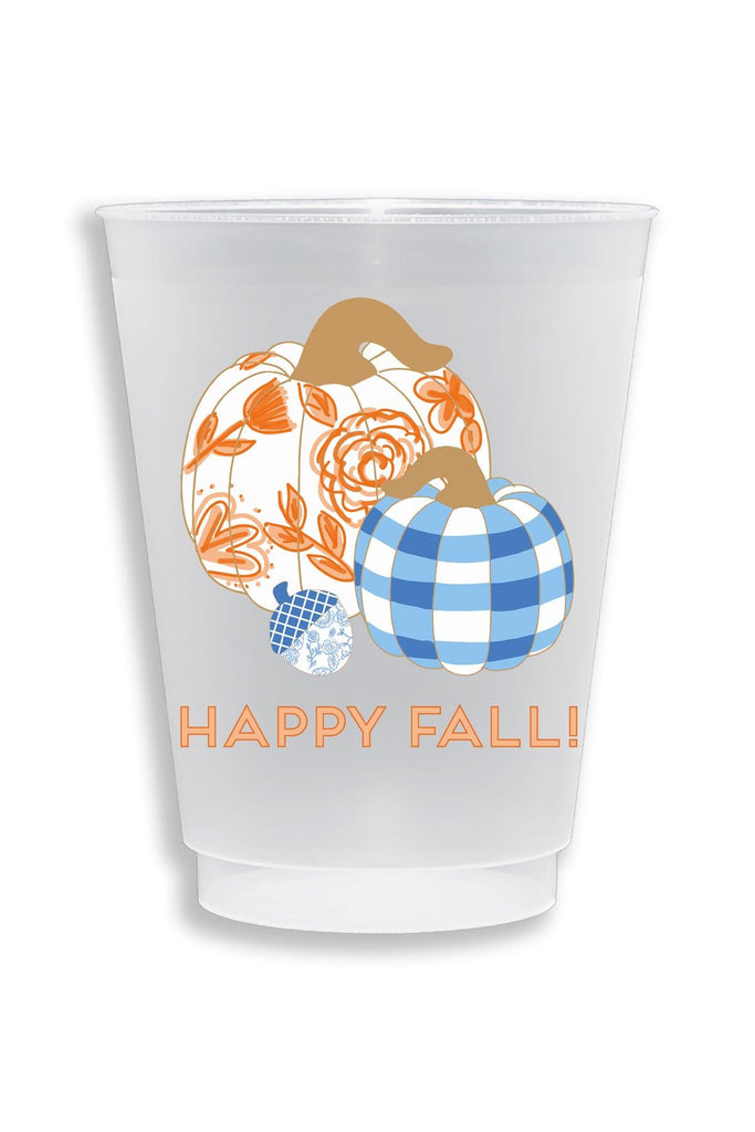 Happy Fall Shatterproof Frost Flex Plastic Cups (Set of 10) - Canvas Style