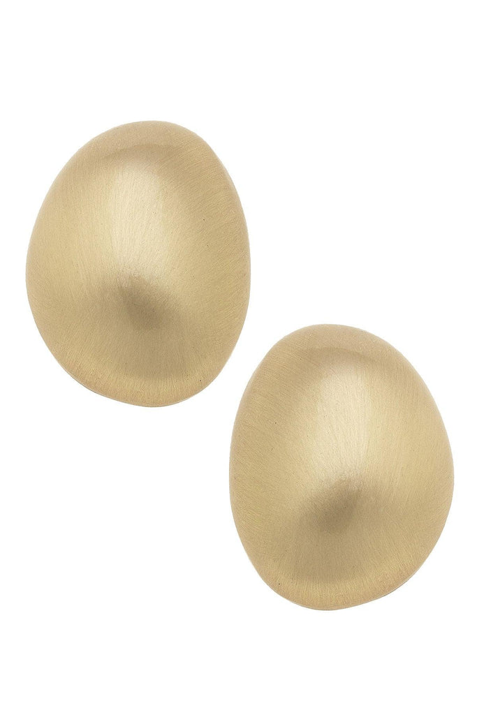 Icon Puffed Dome Statement Stud Earrings - Canvas Style