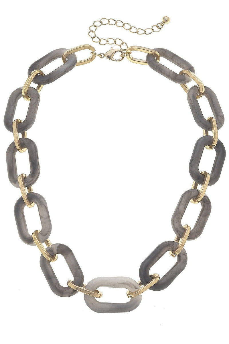 Ava Resin Linked Toggle Necklace - Tortoise main image 1