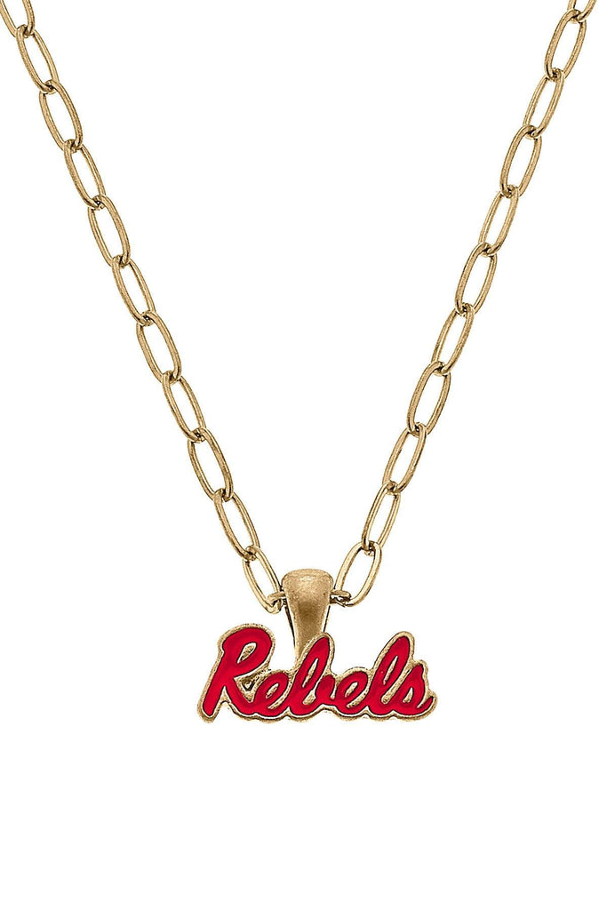 Ole Miss Rebels Enamel Pendant Necklace - Canvas Style