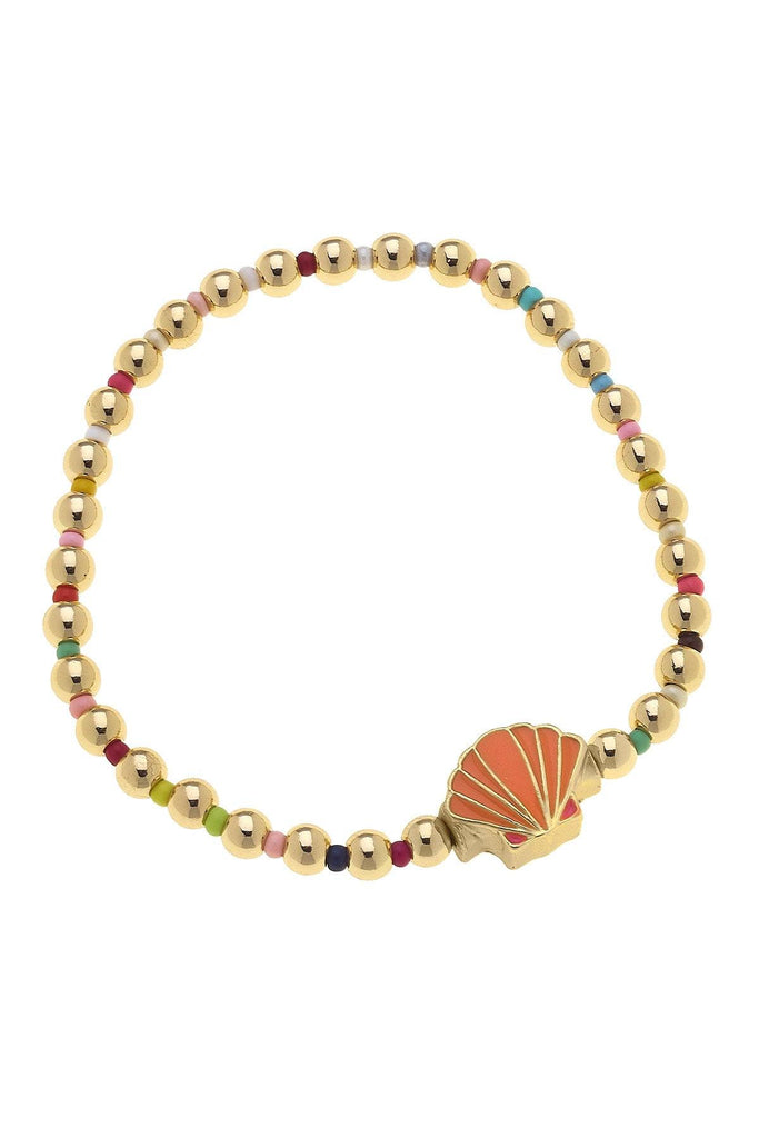 Roxy Shell Rainbow Beaded Children’s Bracelet - Canvas Style