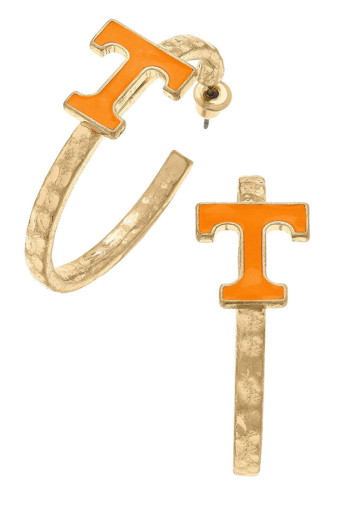 Tennessee Volunteers Enamel Logo Hoop Earrings - Canvas Style