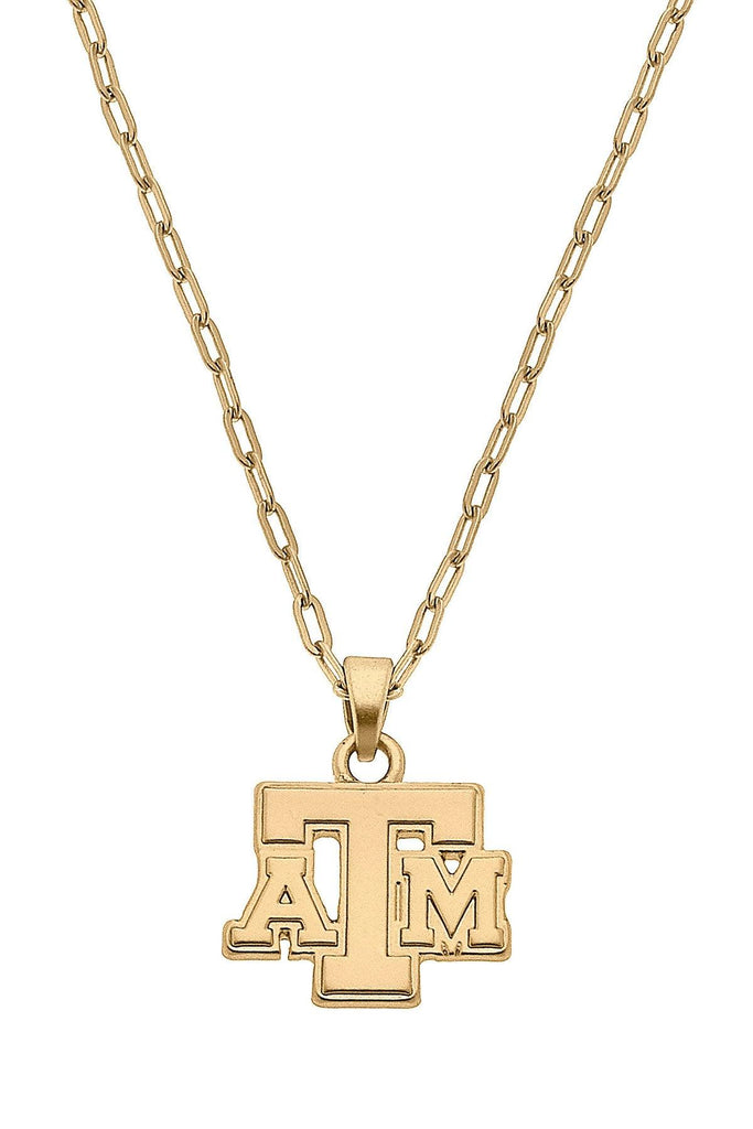 Texas A&M Aggies 24K Gold Plated Delicate Necklace - Canvas Style