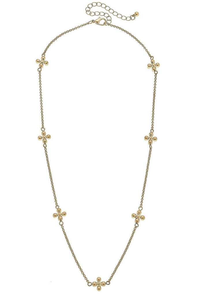 Wren Delicate Cross Station Necklace - Canvas Style