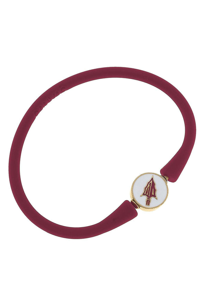 Florida State Seminoles Enamel Silicone Bali Bracelet in Garnet - Canvas Style