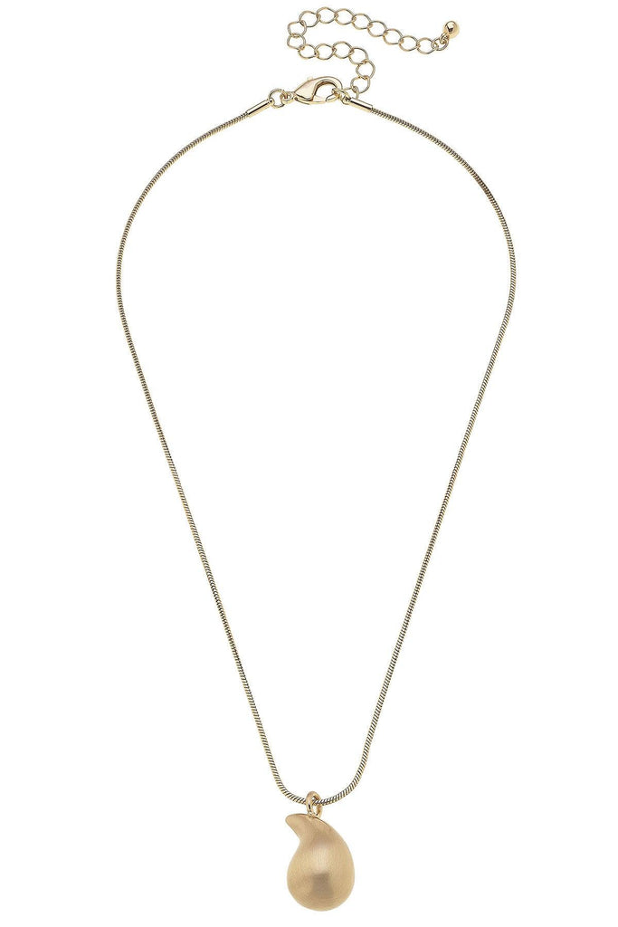 Icon Puffed Mini Teardrop Necklace - Canvas Style