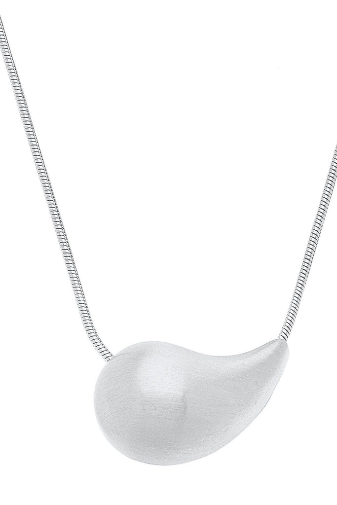 Icon Horizontal Puffed Teardrop Necklace - Canvas Style