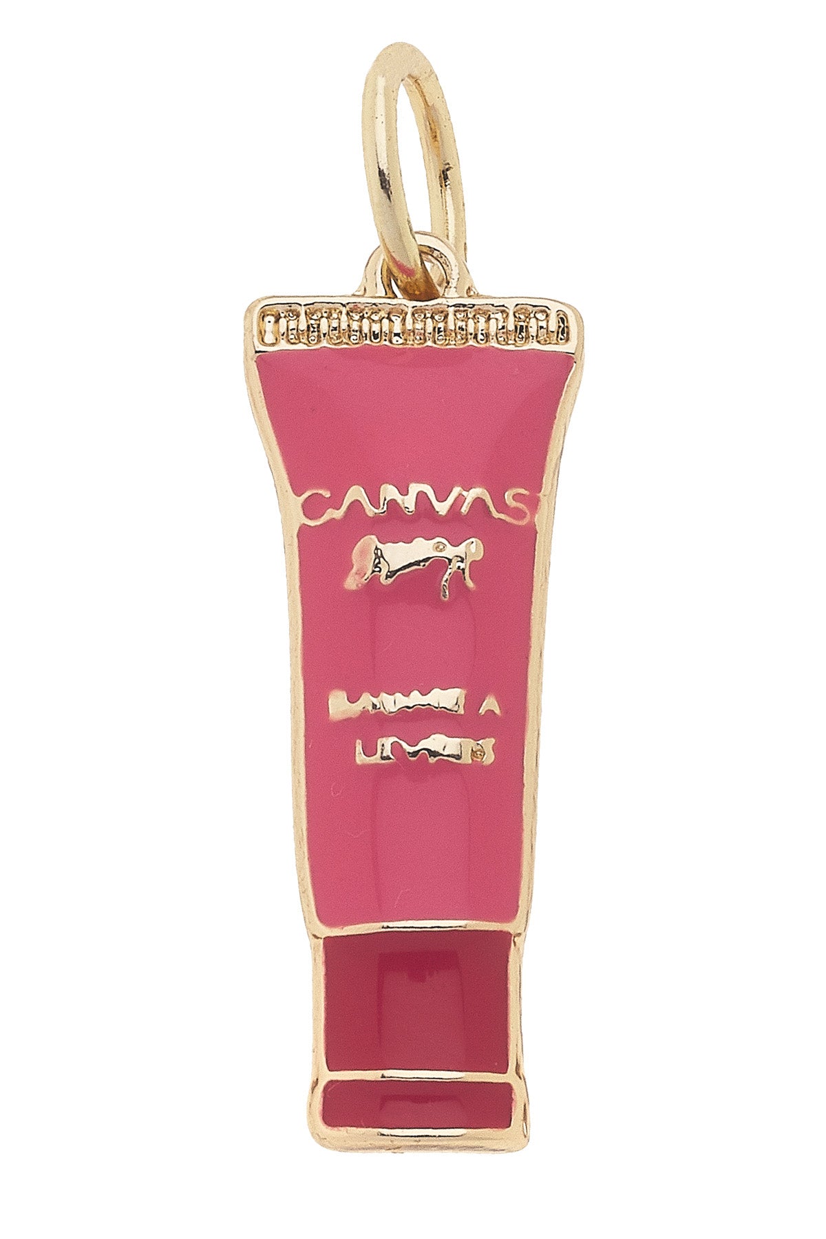 FRAMeWORK　BALMYDAYS MOTEL CHARM POACH 3-D Canvas Lip Balm Charm in Fuchsia – Canvas Style