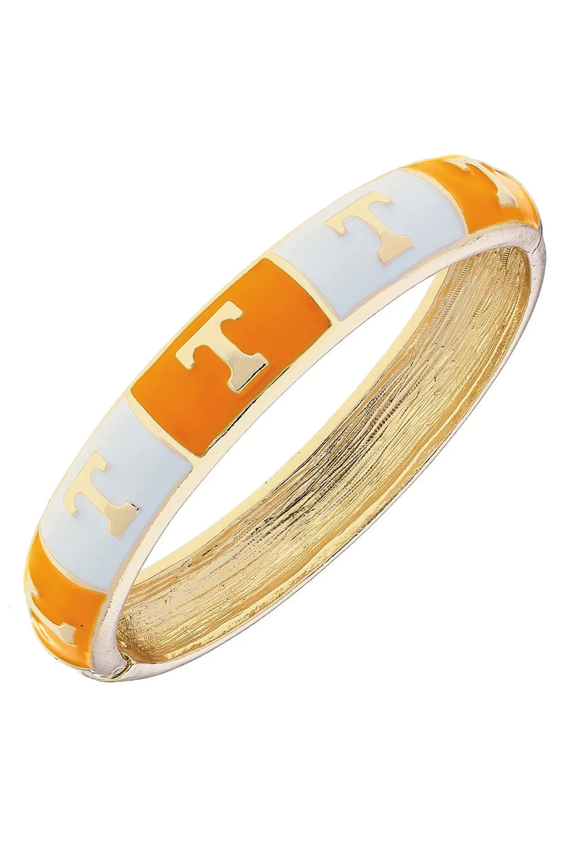 Tennessee Vols Sculpted Enamel Checkered Hinge Bangle in Orange/White ...