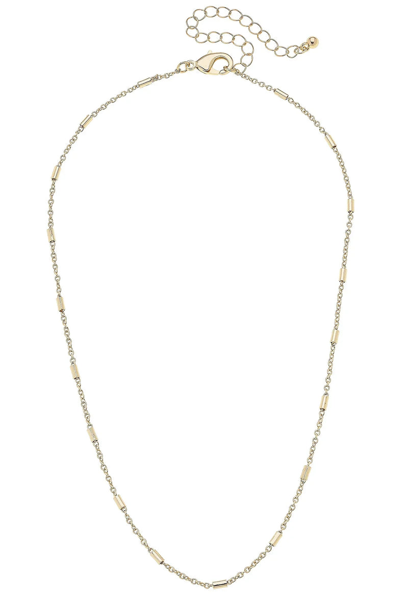 Dakota Dainty Charm Necklace Base in Shiny Gold – Canvas Style
