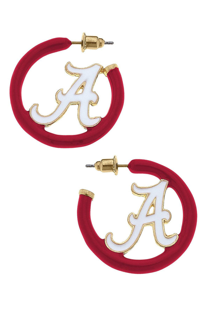 Alabama Crimson Tide Enamel Logo Earrings - Canvas Style