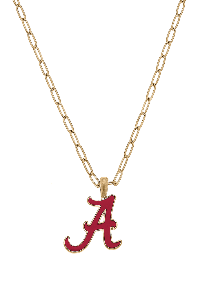 Alabama Crimson Tide Enamel Pendant Necklace - Canvas Style