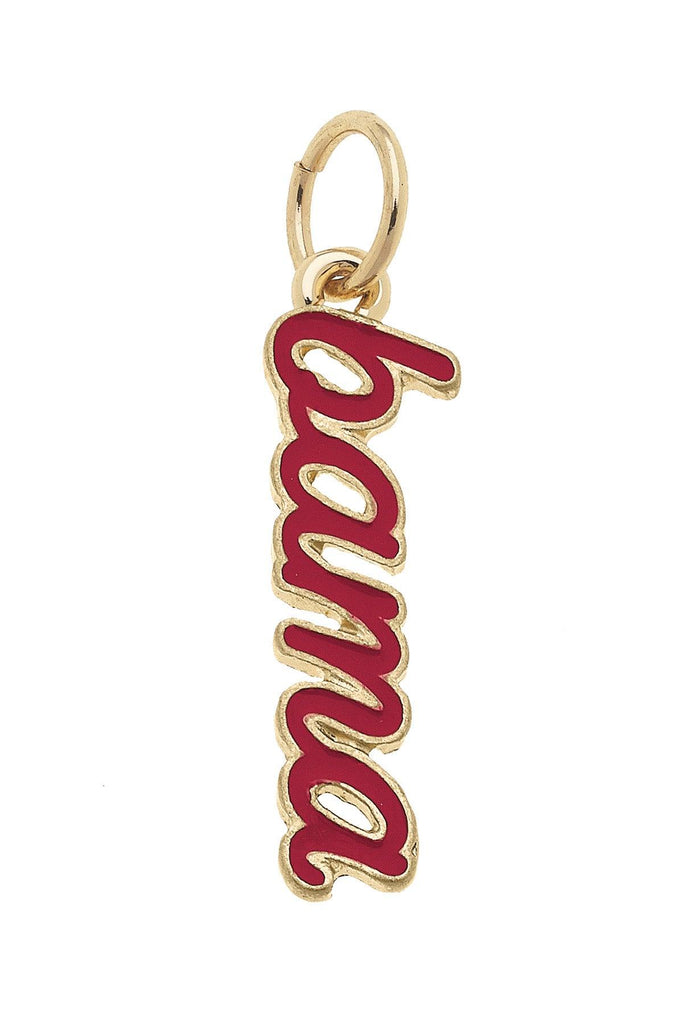 Alabama Crimson Tide Enamel Script Charm - Canvas Style