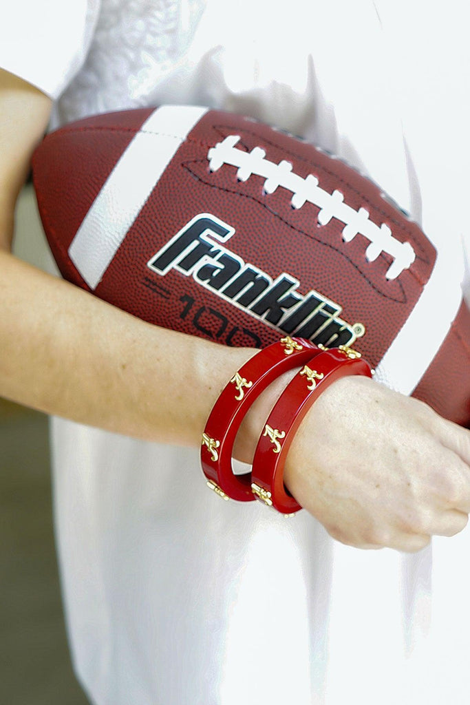 Alabama Crimson Tide Resin Logo Bangle - FINAL SALE - Canvas Style