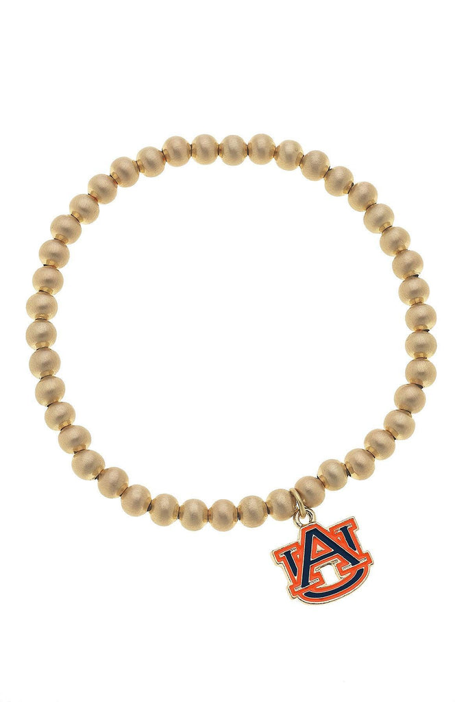 Auburn Tigers Ball Bead Stretch Bracelet - Canvas Style