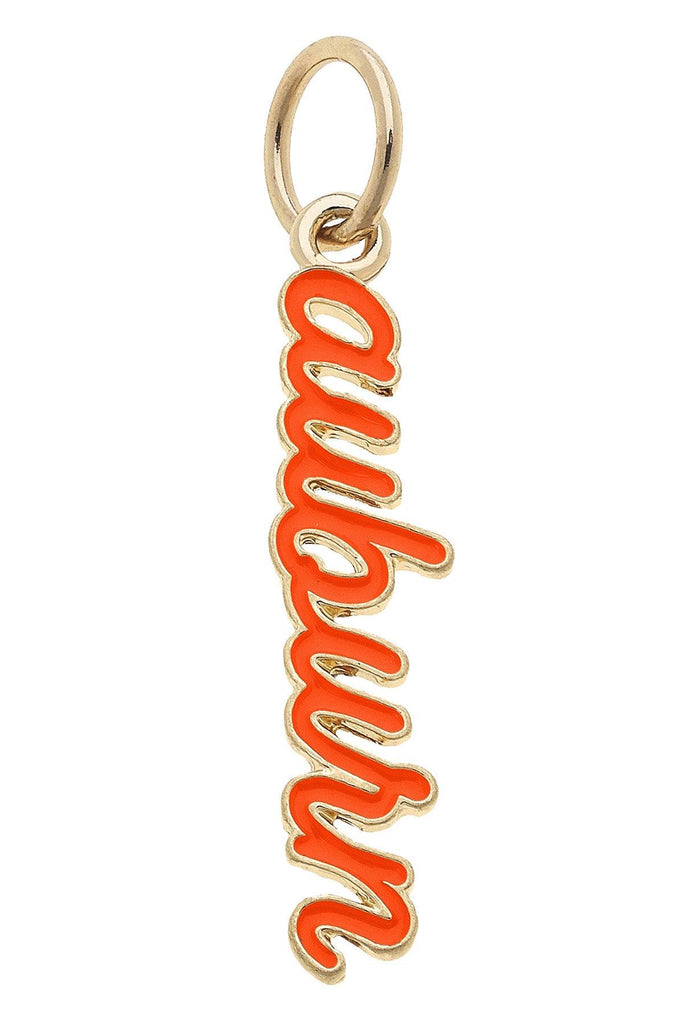 Auburn Tigers Enamel Script Charm - Canvas Style