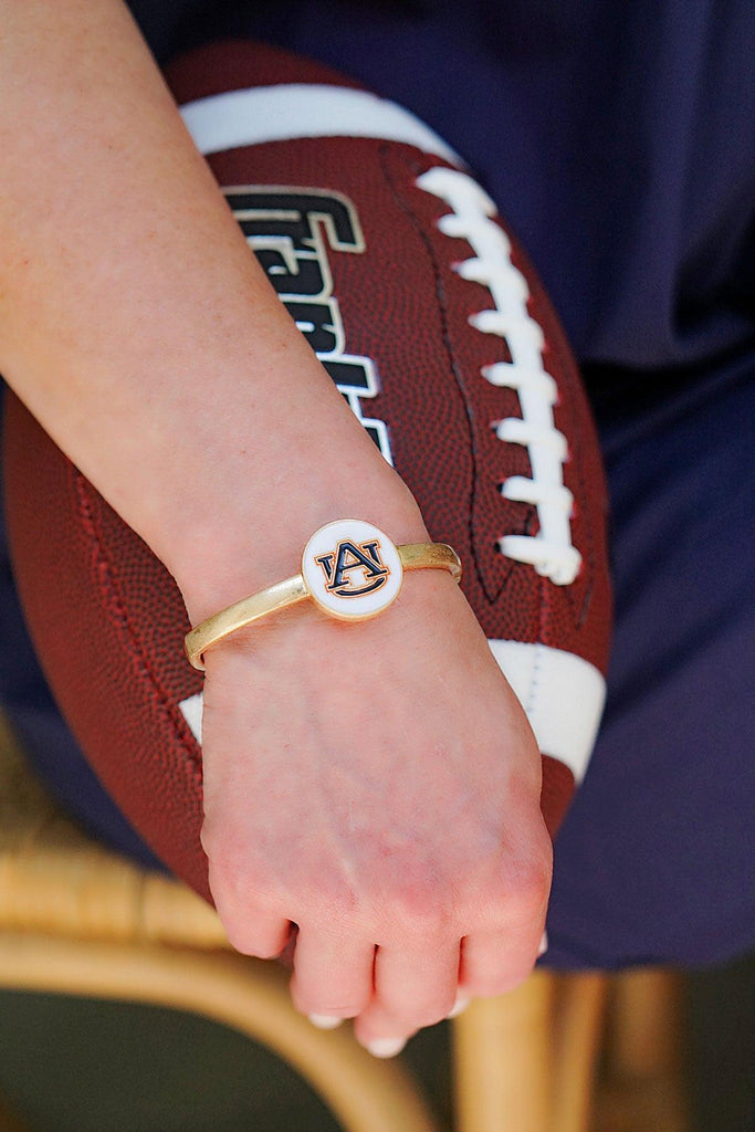 Auburn Tigers Enamel Statement Hinge Bangle - FINAL SALE - Canvas Style