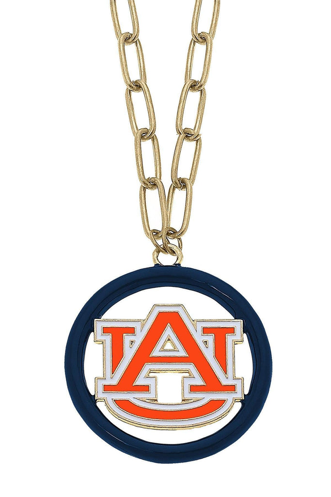 Auburn Tigers Logo Enamel Medallion 32" Necklace - Canvas Style