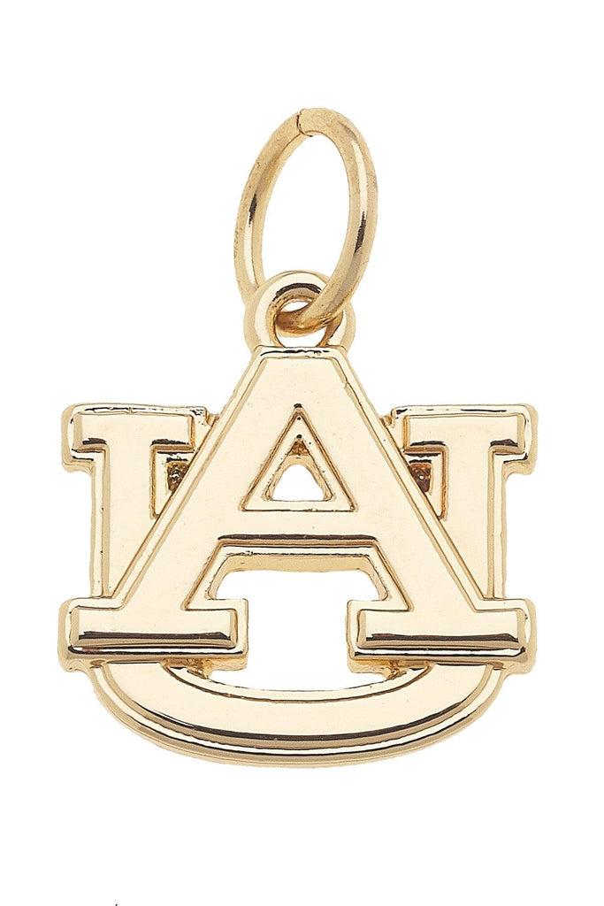 Auburn Tigers Shiny Gold Logo Charm - Canvas Style