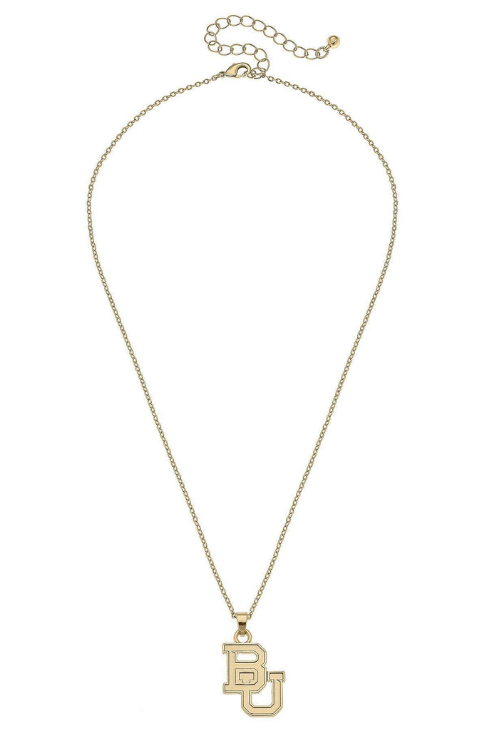 Baylor Bears 24K Gold Plated Pendant Necklace - Canvas Style