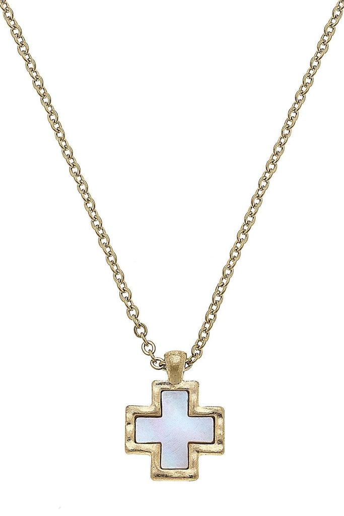 Bethany Cross Mother of Pearl Necklace - Canvas Style