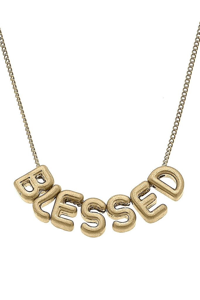 Blessed Bubble Letter Necklace - Canvas Style