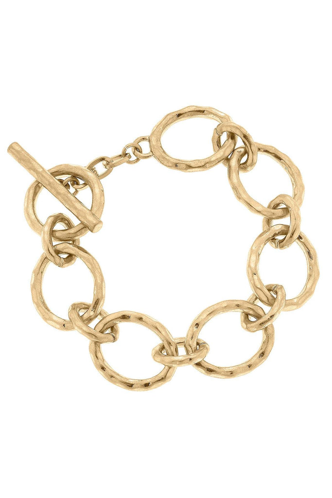 Bliss Hammered Chain Link Bracelet - Canvas Style