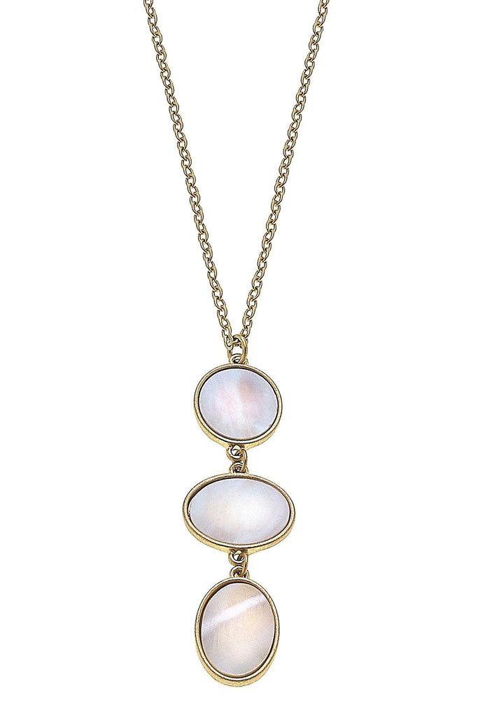 Brie Mother of Pearl Pendant Necklace - Canvas Style
