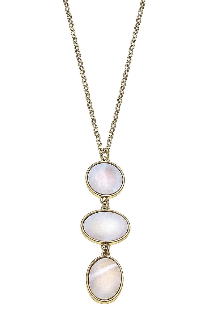 Brie Mother of Pearl Pendant Necklace - Canvas Style