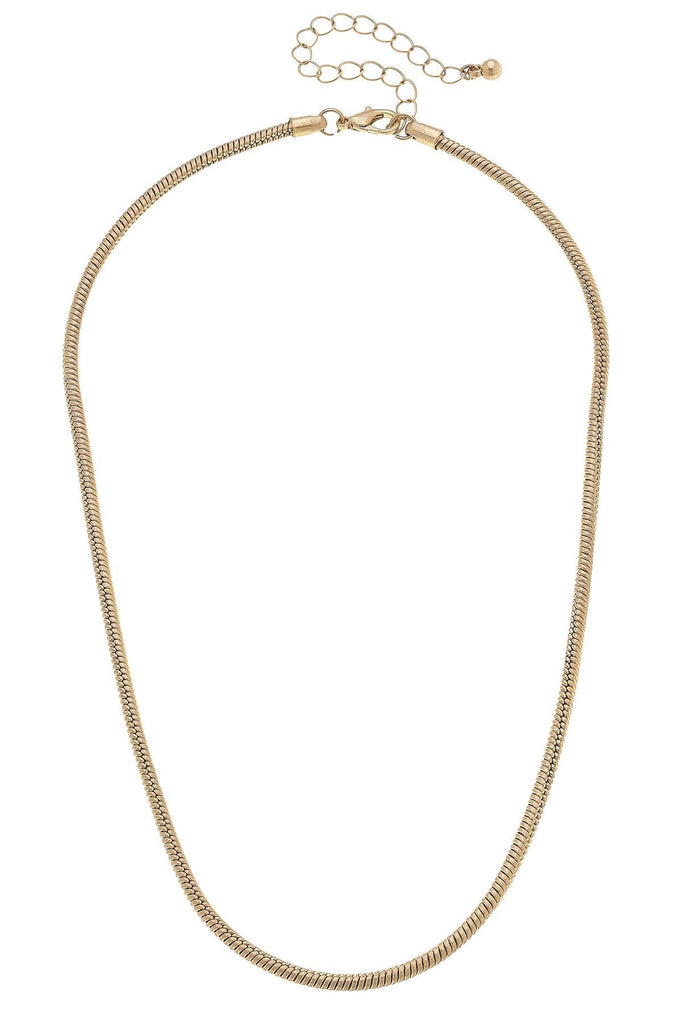 Brooklyn Cord Charm Necklace Base in Shiny Gold - Canvas Style