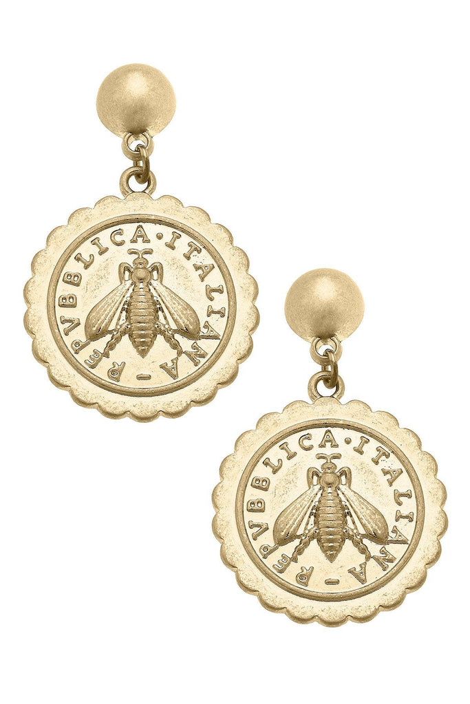 Bumble Bee Medallion Earrings - Canvas Style