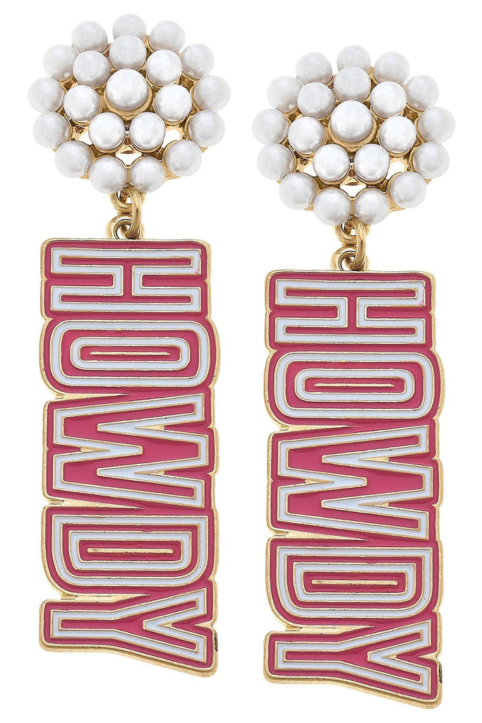 CANVAS Style x AP Style Howdy Earrings in Pink - Canvas Style
