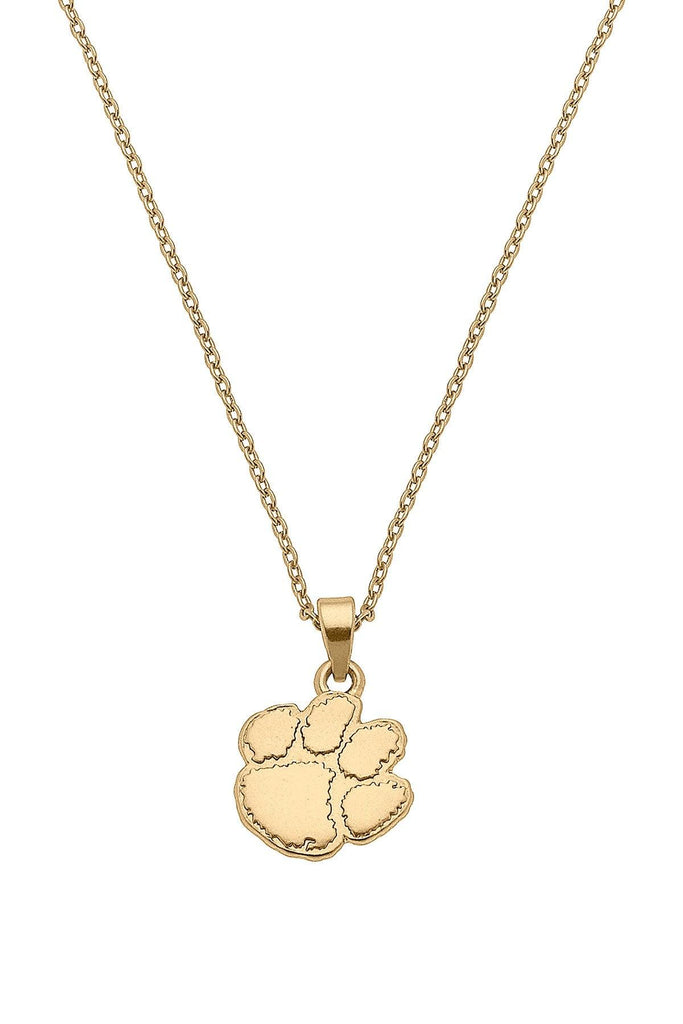Clemson Tigers 24K Gold Plated Pendant Necklace - Canvas Style