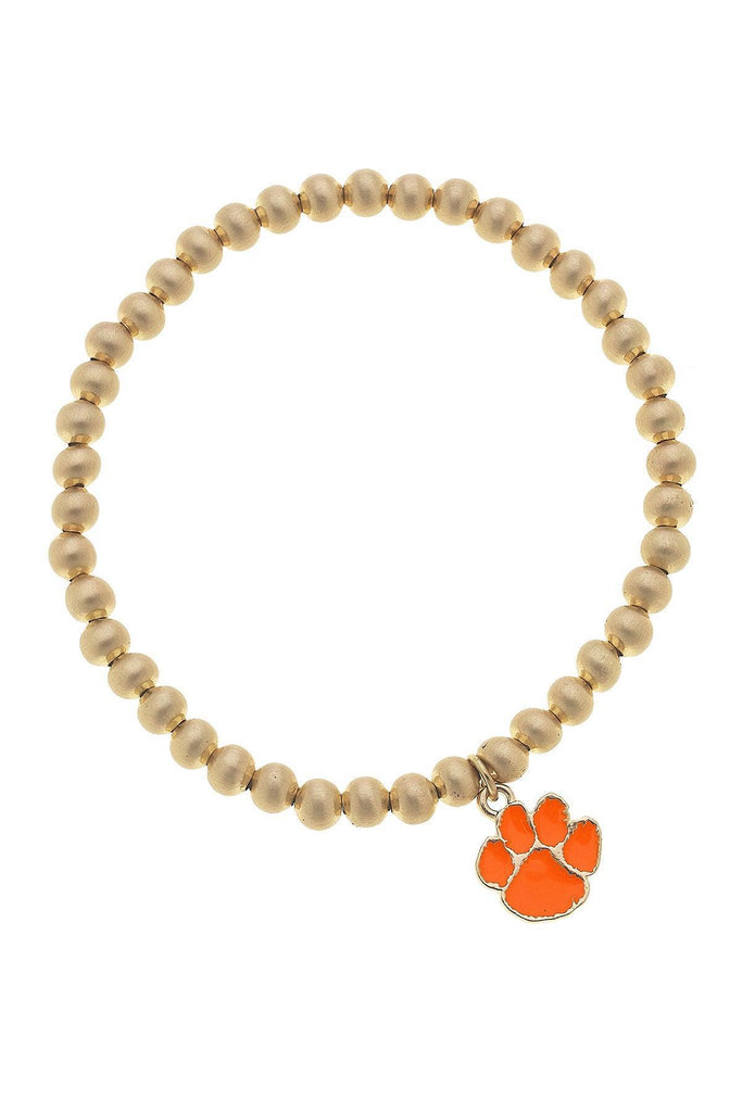 Clemson Tigers Ball Bead Stretch Bracelet - Canvas Style