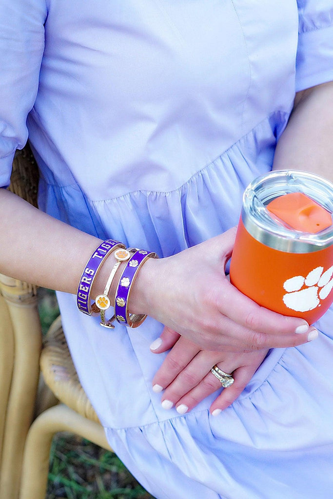 Clemson Tigers Enamel Hinge Bangle - Canvas Style