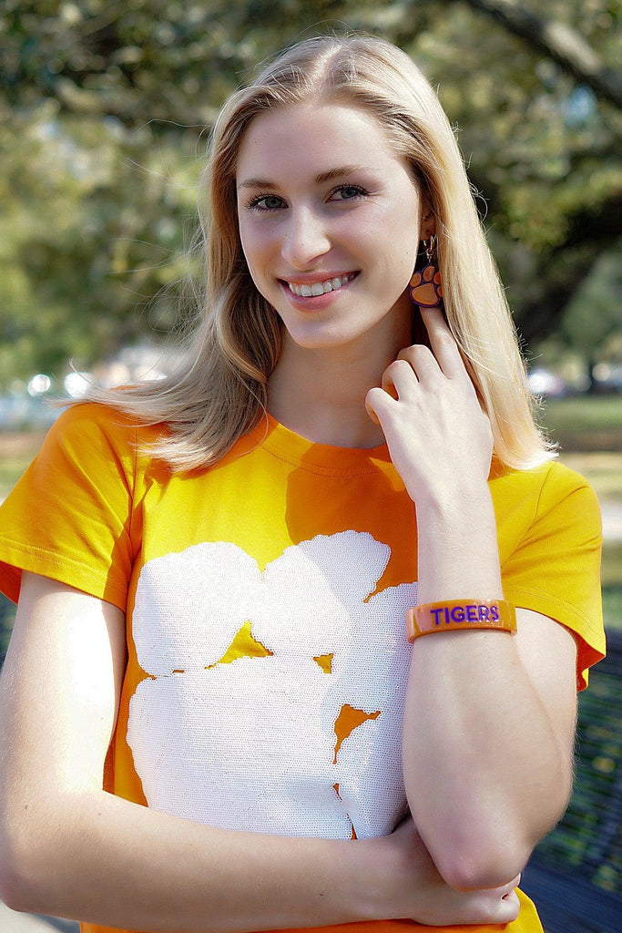 Clemson Tigers Resin Cuff Bracelet - Canvas Style