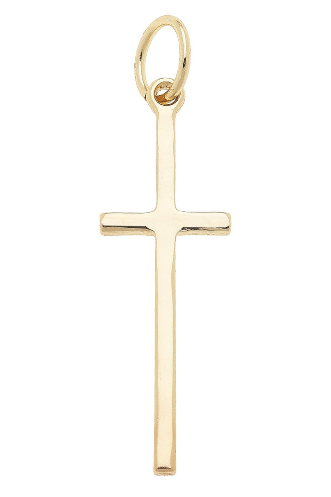 Cross Charm in Shiny Gold - Canvas Style